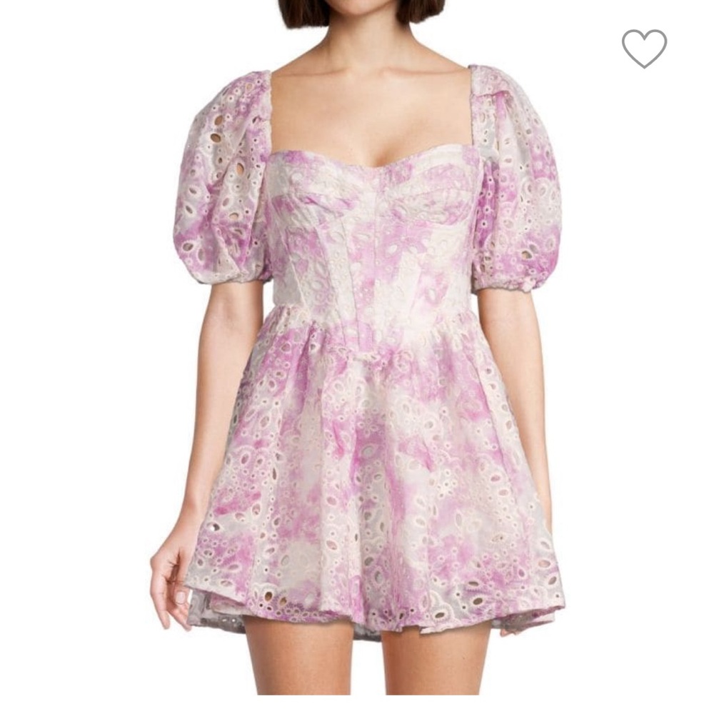 Eyelet corset minidress BARDOT NBW NWT